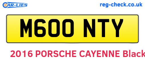 M600NTY are the vehicle registration plates.