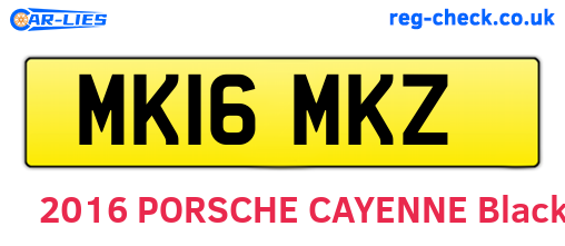 MK16MKZ are the vehicle registration plates.