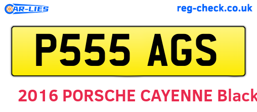 P555AGS are the vehicle registration plates.