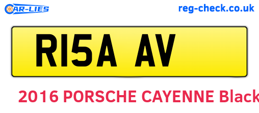 R15AAV are the vehicle registration plates.