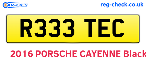 R333TEC are the vehicle registration plates.