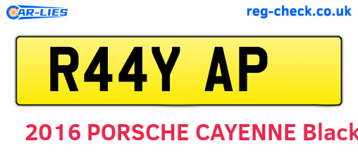 R44YAP are the vehicle registration plates.
