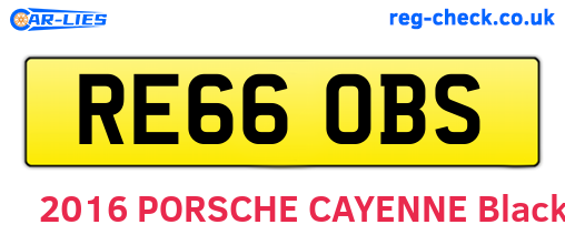 RE66OBS are the vehicle registration plates.