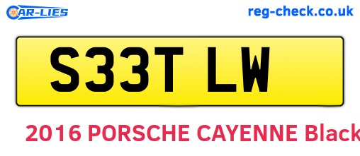 S33TLW are the vehicle registration plates.