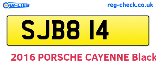 SJB814 are the vehicle registration plates.
