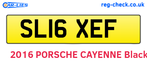 SL16XEF are the vehicle registration plates.