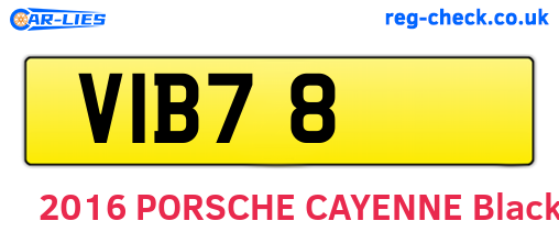 VIB78 are the vehicle registration plates.