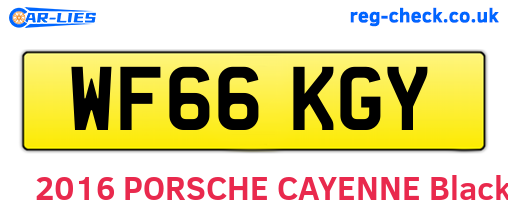 WF66KGY are the vehicle registration plates.