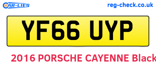 YF66UYP are the vehicle registration plates.