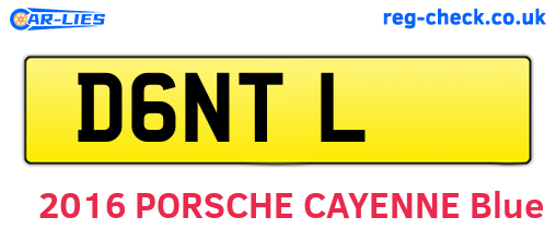 D6NTL are the vehicle registration plates.