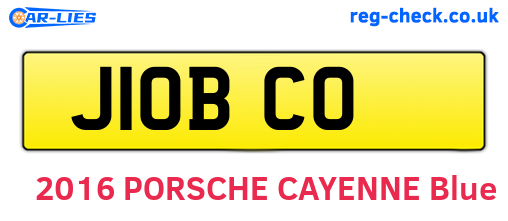 J10BCO are the vehicle registration plates.