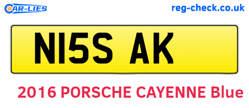 N15SAK are the vehicle registration plates.