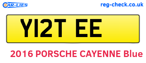 Y12TEE are the vehicle registration plates.