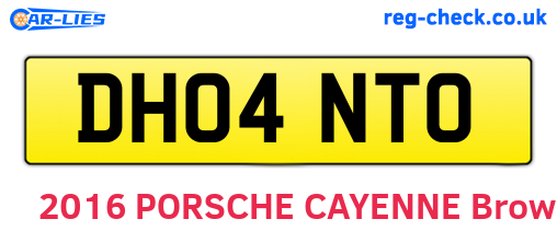 DH04NTO are the vehicle registration plates.