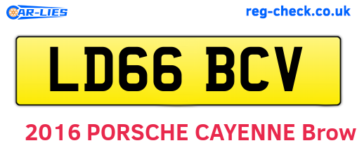 LD66BCV are the vehicle registration plates.