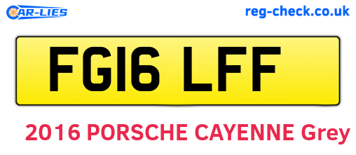 FG16LFF are the vehicle registration plates.