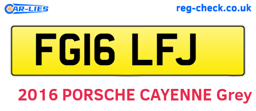 FG16LFJ are the vehicle registration plates.