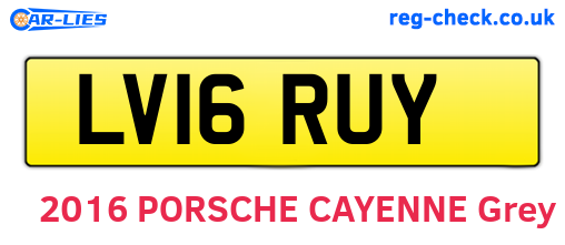LV16RUY are the vehicle registration plates.