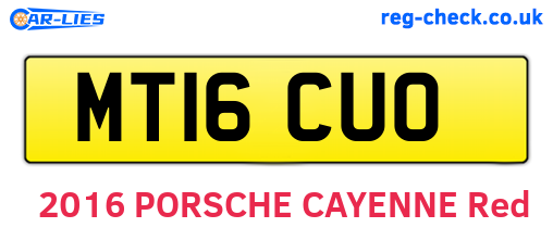 MT16CUO are the vehicle registration plates.