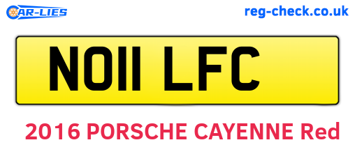 NO11LFC are the vehicle registration plates.