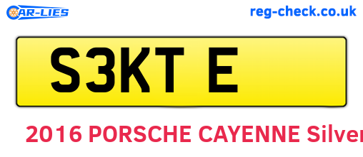 S3KTE are the vehicle registration plates.