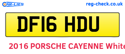 DF16HDU are the vehicle registration plates.