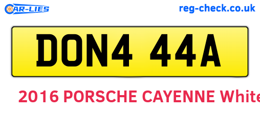 DON444A are the vehicle registration plates.