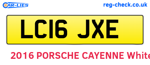 LC16JXE are the vehicle registration plates.