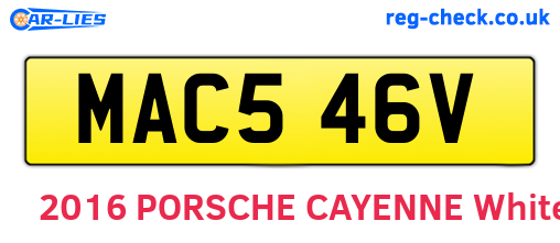 MAC546V are the vehicle registration plates.