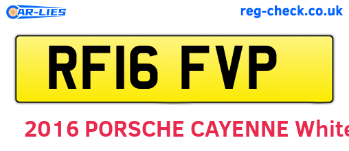 RF16FVP are the vehicle registration plates.