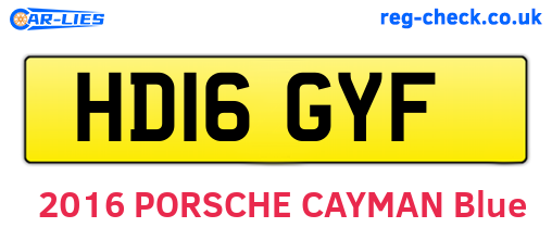 HD16GYF are the vehicle registration plates.