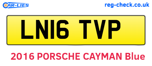 LN16TVP are the vehicle registration plates.