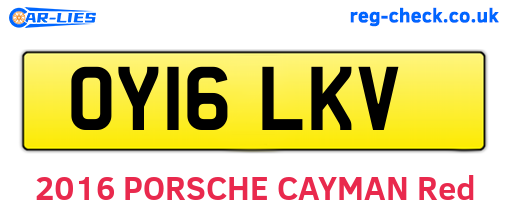 OY16LKV are the vehicle registration plates.