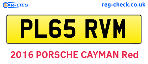 PL65RVM are the vehicle registration plates.