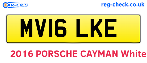 MV16LKE are the vehicle registration plates.