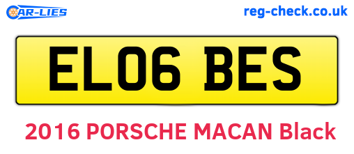 EL06BES are the vehicle registration plates.