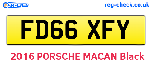 FD66XFY are the vehicle registration plates.