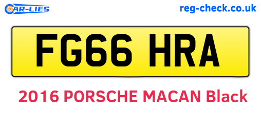 FG66HRA are the vehicle registration plates.