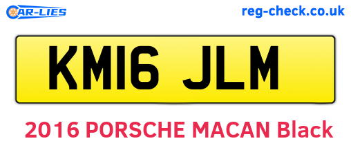 KM16JLM are the vehicle registration plates.