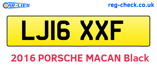LJ16XXF are the vehicle registration plates.