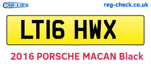 LT16HWX are the vehicle registration plates.