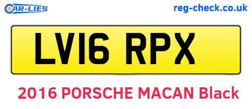 LV16RPX are the vehicle registration plates.