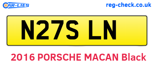 N27SLN are the vehicle registration plates.