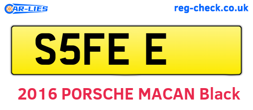 S5FEE are the vehicle registration plates.