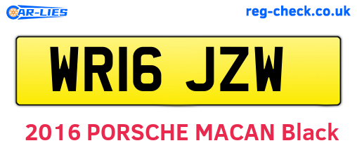 WR16JZW are the vehicle registration plates.