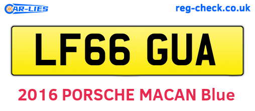 LF66GUA are the vehicle registration plates.