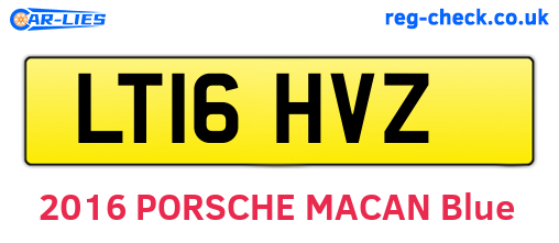 LT16HVZ are the vehicle registration plates.
