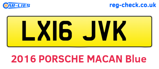 LX16JVK are the vehicle registration plates.