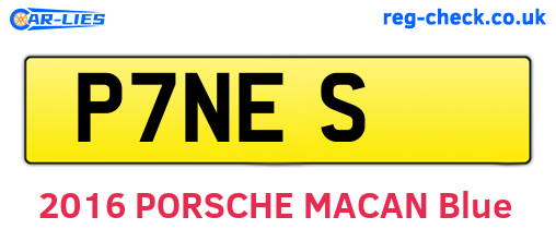 P7NES are the vehicle registration plates.