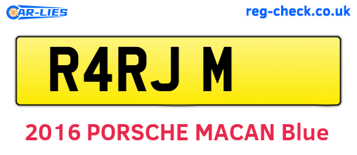 R4RJM are the vehicle registration plates.